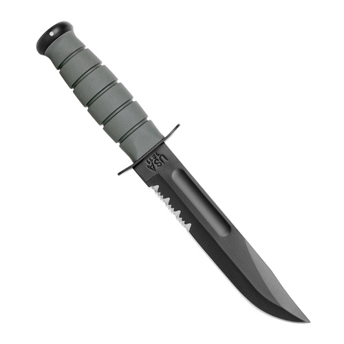 Ka-Bar 5012 - Військовий утилітарний ніж - зелений - комбінований - піхви з пластику GFN