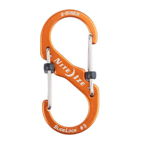 Nite Ize - Карабін S-Biner® SlideLock® Aluminum #3 - помаранчевий - LSBA3-19-R6