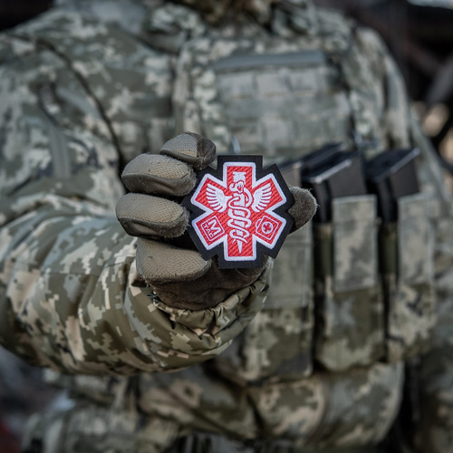 M-Tac - Медична нашивка з вишивкою Paramedic - чорний - 51432002