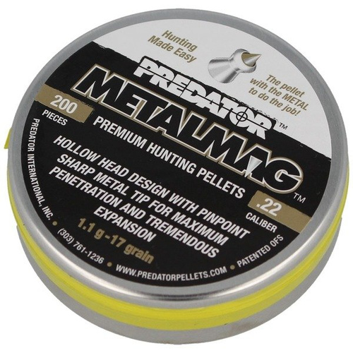 JSB - Набій для пневматичної гвинтівки Metalmag Predator - .22 / 5,5 мм - 200 шт. - 2002-01-200