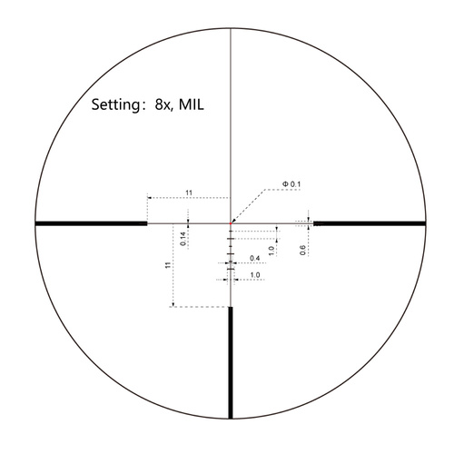 Vector Optics - LPVO Scope Continental x8 1-8x24i ED Fibre - SFP - VET-FDR - Чорний - SCOC-45