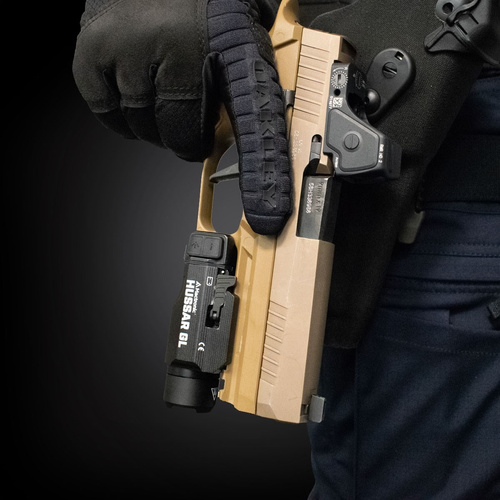 Mactronic - Тактичний пістолетний ліхтар з лазером Hussar GL - 12270 cd - Чорний - THG0011