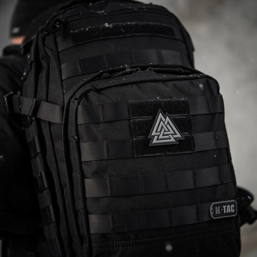 M-Tac - 3D Нашивка з ПВХ Valknut - чорний / сірий - 51163211