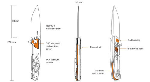 Ruike - Складаний ніж M875-TZ - 340-036