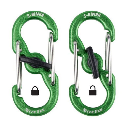 Nite Ize - Алюмінієвий карабін S-Biner® MicroLock® - 2 шт. - Помаранчевий - LSBMA-19-2R6