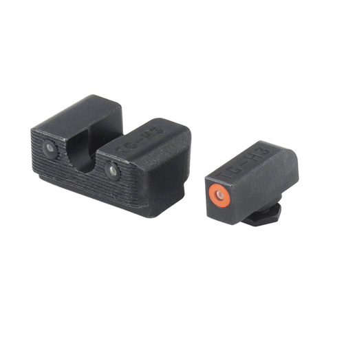 TruGlo - Тритієві прицільні пристосування Pro - Glock 17/19 - Низький - Помаранчевий ободок - TG231G1C