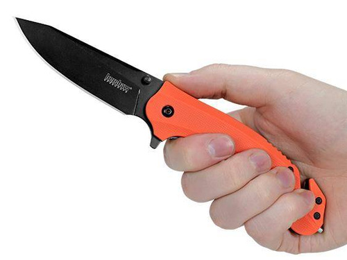 Kershaw - Рятувальний ніж Barricade 8650 - 8Cr13MoV - помаранчевий - 8650