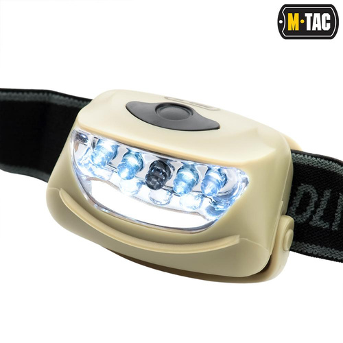 M-Tac - Налобний ліхтар 4+1 LED - 18 лм - AAA - Хакі - MTC-HL-022-KH