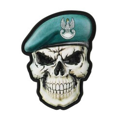 M-Tac - Моральна нашивка - Череп у береті - Сухопутні війська Польщі - Липучки - ПВХ 3D - 52338208