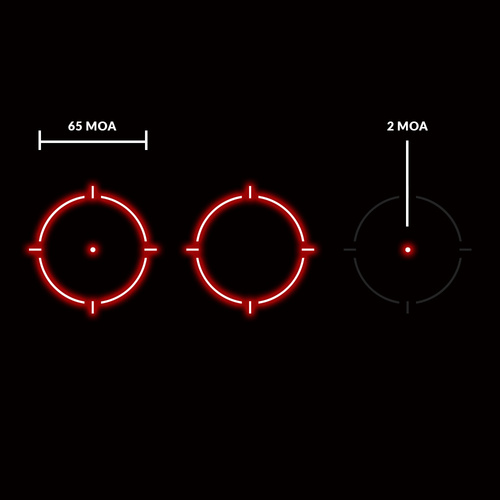 Holosun - Коліматор Закритий оптичний приціл HS512C Multi Reticle - сонячна батарея