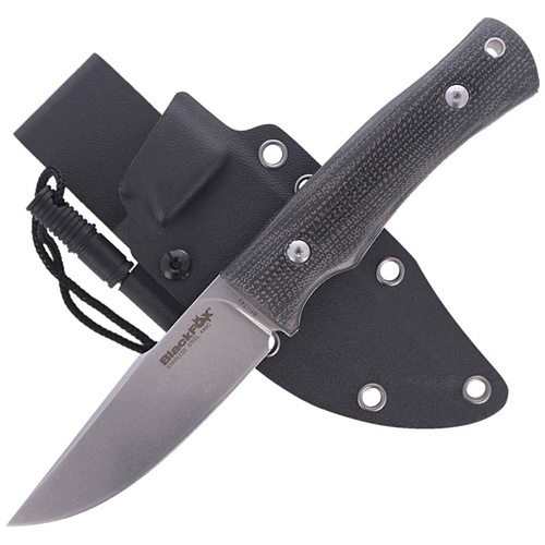 FOX - Тактичний ніж Explorator Linen Micarta - 440C - чорний - BF-749