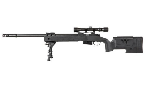 Specna Arms - Replika karabinu snajperskiego SA-S03 CORE™ z lunetą i dwójnogiem - Czarny