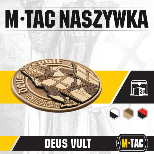 M-Tac - Нашивка ПВХ Deus Vult 3D - Coyote - 51116005