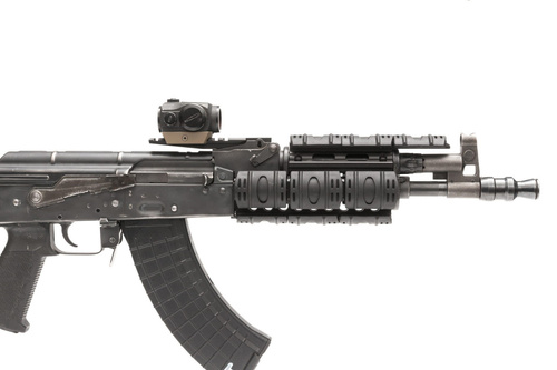 SVRN - Ложе для АК з направляючими RIS / Picatinny - алюмінієве - чорне - SVRN-AK-HGR-01