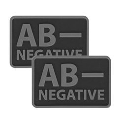 Гелікон - Пластир ПВХ - Група крові - AB- NEG - Чорний - 2 шт.