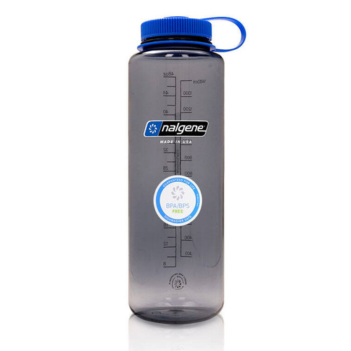 Nalgene - Пляшка з широким горлом 48 унцій Silo Sustain - 63 мм отвір - 1,5 л - сірий - 2020-0148