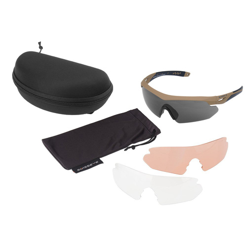 Swiss Eye - Стрілецькі окуляри Nighthawk з комплектом прицілу - Coyote - 40292 