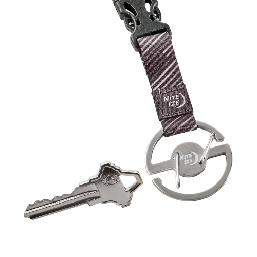 Nite Ize - Карабін зі шнурком Medallion Key Lanyard - сталевий - сріблястий/чорний - MKL-11-R3