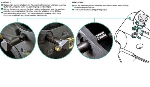 Strike Industries - Монтажні штифти зсуву для AR-15 - чорний - SI-AR15-SHIFT-BK