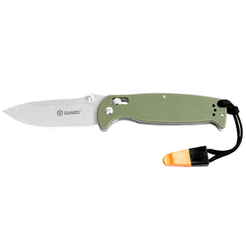 Ganzo - G7412 EDC Складаний ніж зі свистком - G-Lock - зелений - G7412-GR-WS
