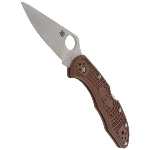 Складаний ніж Spyderco - Delica® 4 FRN Flat Ground Brown - C11FPBN