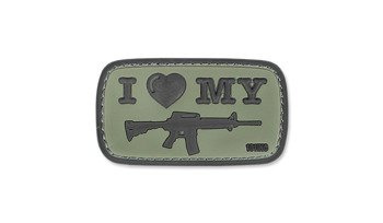 101 Інкорпорейтед. - 3D нашивка - I Love My M4 - Green OD