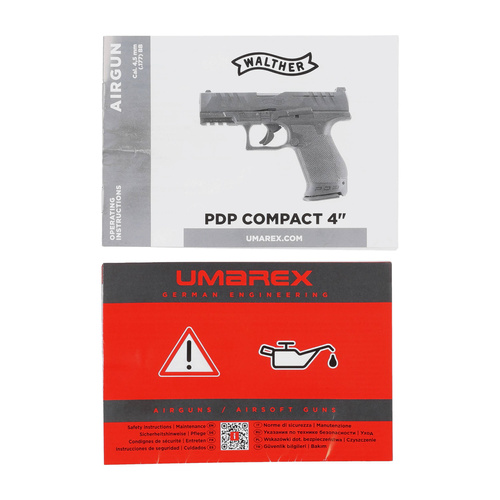 Umarex - Пневматичний пістолет Walther PDP Compact 4" 4,5 мм CO2 - BB - чорний - 5.8433