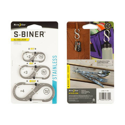 Nite Ize - Набір з трьох S-Biner SlideLock Set #2, #3, #4 - Сталь - LSBC-11-R6