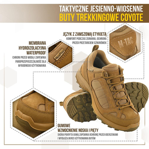 M-Tac - Трекінгове взуття Осінь-Весна - Cordura - Coyote - 1JJ115/6TPLV