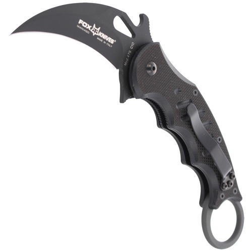 FOX - Складаний ніж Karambit - Hawkbill - Чорний - 479