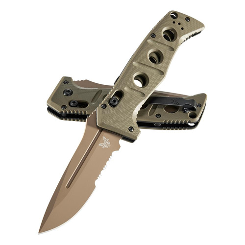 Benchmade - Bійськовий складаний ніж Auto Adamas - CPM CruWear - Olive Drab - 2750SFE-2