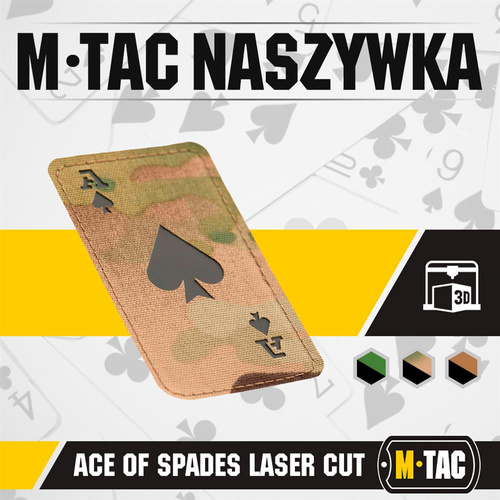 M-Tac - нашивка піковий туз - Cordura 500D - Multicam / чорний - 51109802
