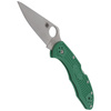 Складаний ніж Spyderco - Delica® 4 FRN Flat Ground Green - C11FPGR