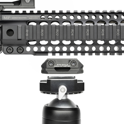 Strike Industries - Адаптер для Picatinny Arca також 1/4" та 3/8" - QD Sling - SI-ARCA-TRI-PADA-BK