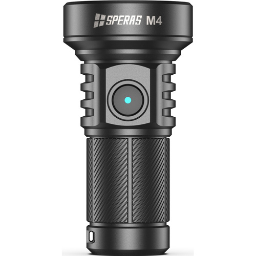 Speras - Світлодіодний тактичний ліхтар M4 з акумулятором 1100 mAh - 1320 lm - Чорний - SPERAS M4