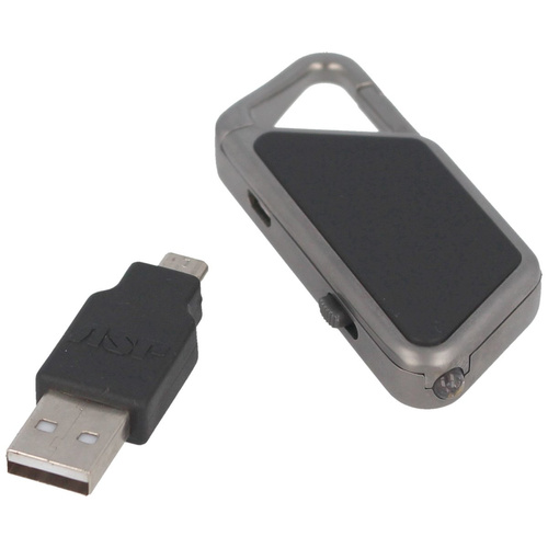 ASP - Сапфіровий USB світлодіодний акумуляторний ліхтар / підвіска алюмінієвий - чорний - 53600