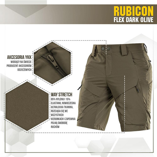 M-Tac - Тактичні шорти Rubicon Flex - 4-Way Stretch - YKK - Dark Olive - 20070048
