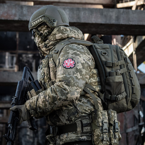 M-Tac - Медична нашивка з вишивкою Paramedic - чорний - 51432002