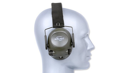 Mil-Tec Plus - Активні навушники EED - Зелений OD - 16243001