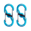 Nite Ize - Карабіни S-Biner® TagLock™ Aluminum - 2 шт - Niebieski - PLSBMA-03-2R6