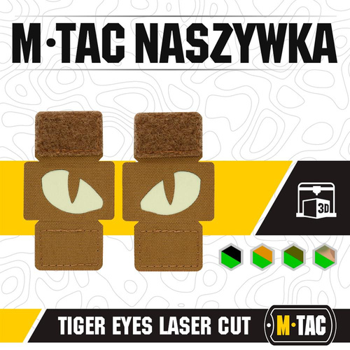 M-Tac - Флуоресцентні нашивки Tiger Eyes Laser Cut - Para - Coyote - 51140005