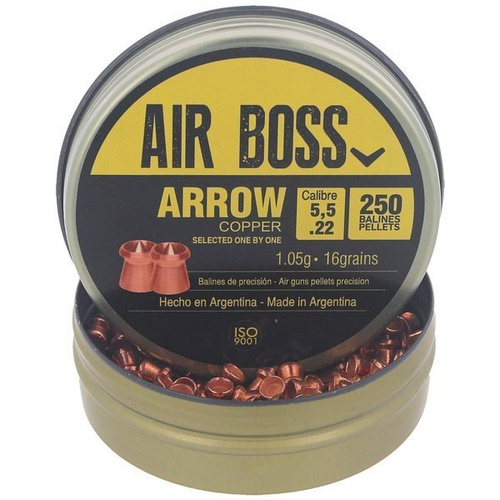 Apolo - Куля для пневматичної гвинтівки Air Boss Arrow Copper - 5,50 мм - 250 шт - E30100