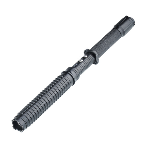 Guard - Електрошокер зі світлодіодним ліхтариком X10 Strobo Baton - алюмінієвий - Чорний - YC-X10