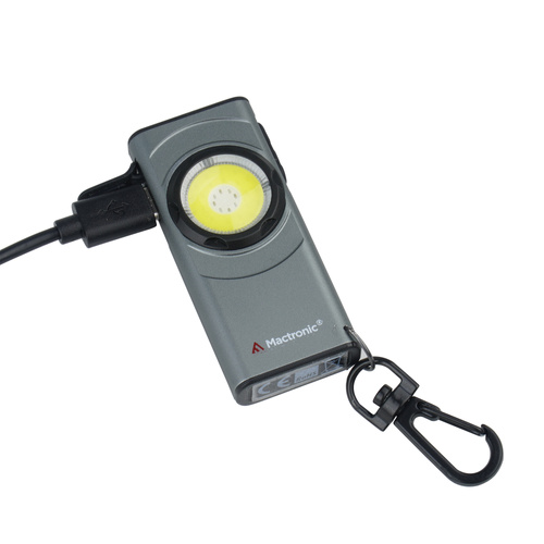 Mactronic - Брелок-ліхтарик Flagger Nano - 500 лм - USB-C - магніт - Сірий - PHH0136/135