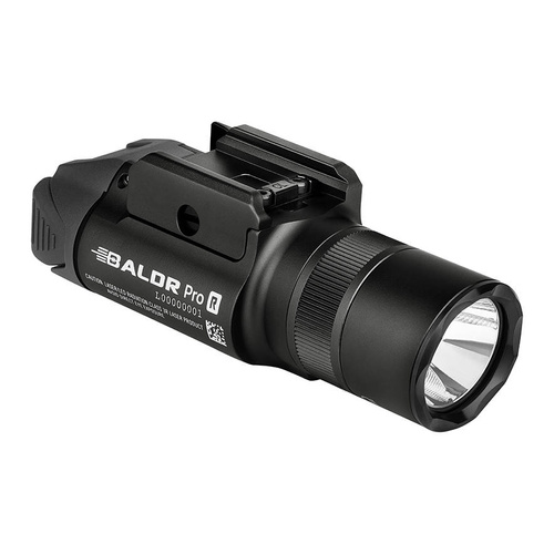 Olight - Світлодіодний тактичний ліхтар з лазерним прицілом BALDR Pro R - 1350 люмен - Зелений лазер - Чорний.