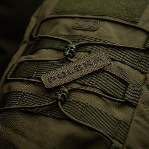 M-Tac - Польська нашивка 25х80 - Laser Cut - Black / Ranger Green - 51004123