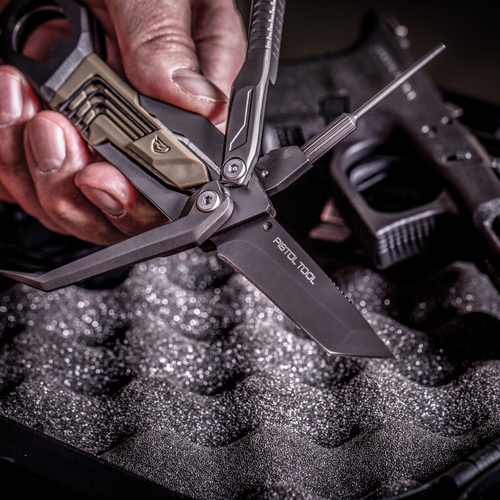 Справжній завзятий - Мультитул для зброї The Pistol Tool - 19 функцій - Коричневий - AVPSTL