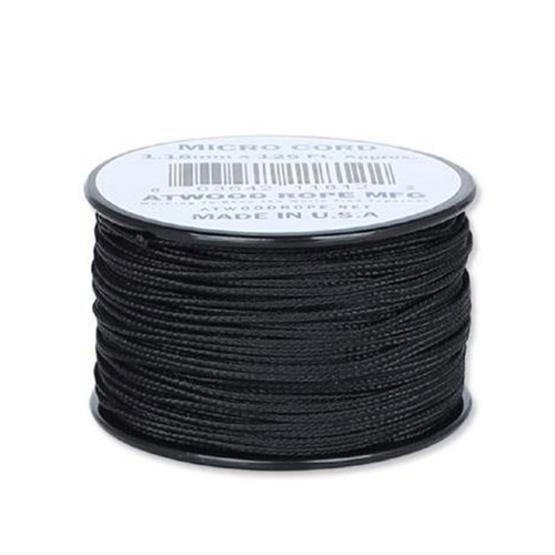 Мотузка Atwood Rope MFG - Micro Cord - 1,18 мм - Чорний - Котушка 38,1м