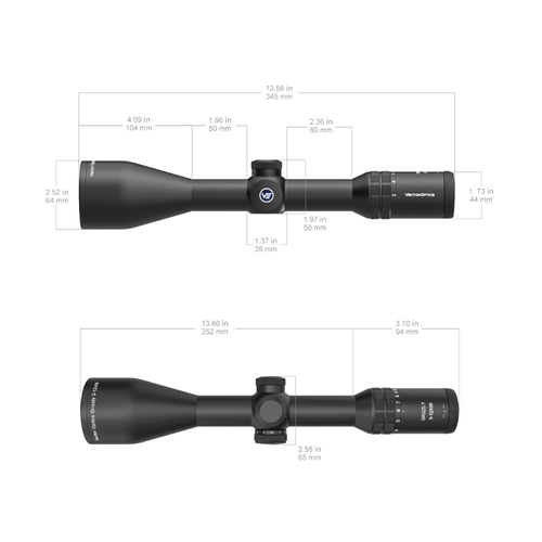 Vector Optics - Приціл Grizzly Pro 3-12x56i HD - G4 Fiber - Чорний - SCOM-42