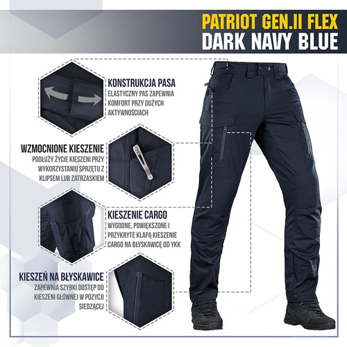 M-Tac - Тактичні штани Patriot Gen II Flex - Dark Navy Blue - 20056815